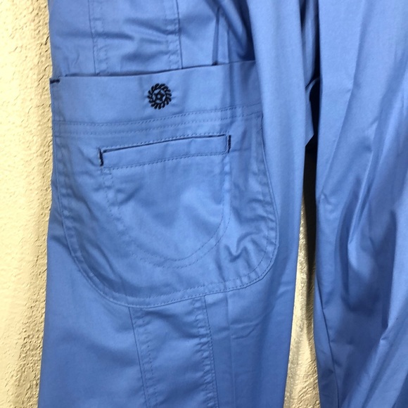White Swan Nurse Scrub Pants Blue NWT 3X Elastic Waist Pull Up with Pockets - Picture 8 of 10